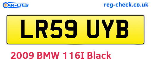 LR59UYB are the vehicle registration plates.