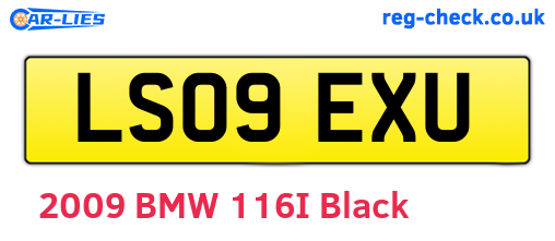 LS09EXU are the vehicle registration plates.
