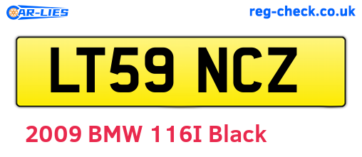 LT59NCZ are the vehicle registration plates.
