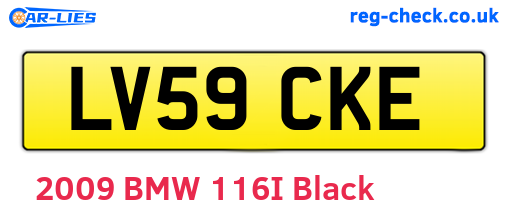 LV59CKE are the vehicle registration plates.