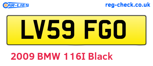 LV59FGO are the vehicle registration plates.