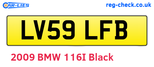 LV59LFB are the vehicle registration plates.