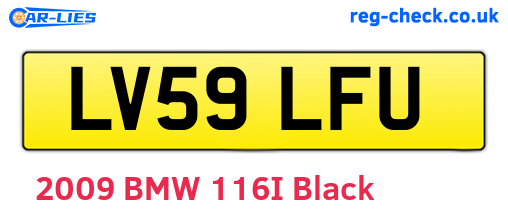 LV59LFU are the vehicle registration plates.