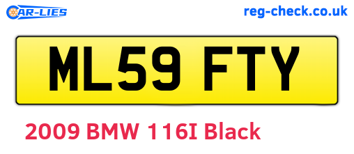 ML59FTY are the vehicle registration plates.