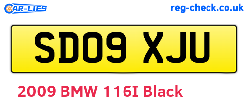SD09XJU are the vehicle registration plates.