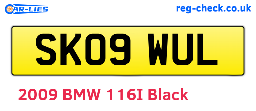 SK09WUL are the vehicle registration plates.