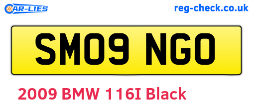 SM09NGO are the vehicle registration plates.