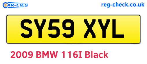 SY59XYL are the vehicle registration plates.