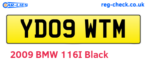 YD09WTM are the vehicle registration plates.