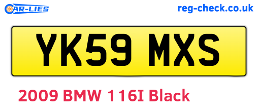 YK59MXS are the vehicle registration plates.
