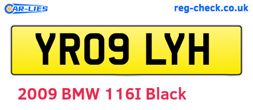 YR09LYH are the vehicle registration plates.