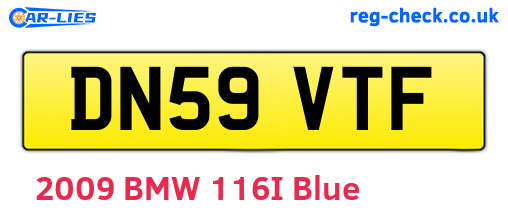 DN59VTF are the vehicle registration plates.