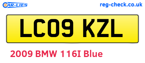 LC09KZL are the vehicle registration plates.