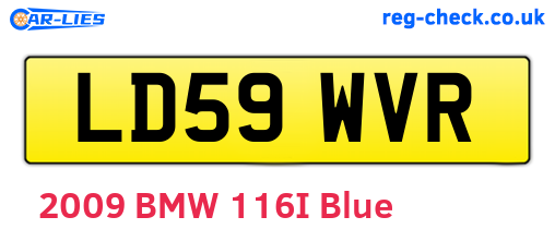LD59WVR are the vehicle registration plates.