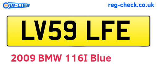 LV59LFE are the vehicle registration plates.