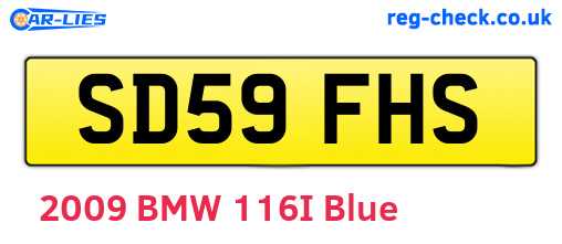 SD59FHS are the vehicle registration plates.