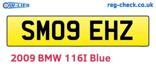 SM09EHZ are the vehicle registration plates.