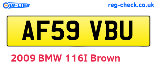 AF59VBU are the vehicle registration plates.