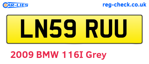 LN59RUU are the vehicle registration plates.