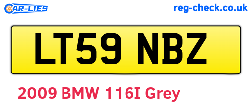 LT59NBZ are the vehicle registration plates.