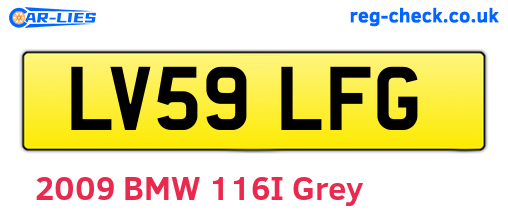 LV59LFG are the vehicle registration plates.