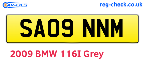SA09NNM are the vehicle registration plates.