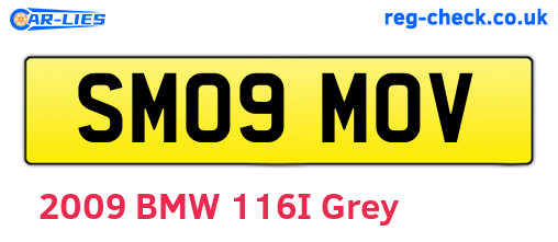 SM09MOV are the vehicle registration plates.