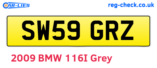 SW59GRZ are the vehicle registration plates.