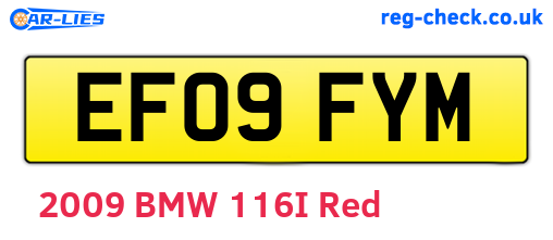 EF09FYM are the vehicle registration plates.