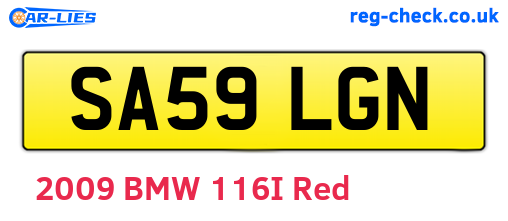 SA59LGN are the vehicle registration plates.