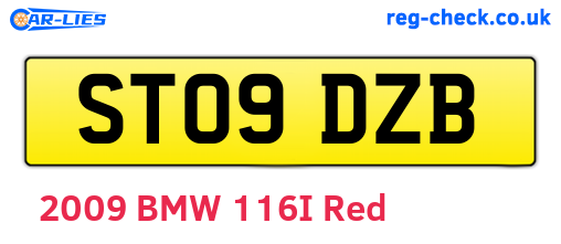 ST09DZB are the vehicle registration plates.