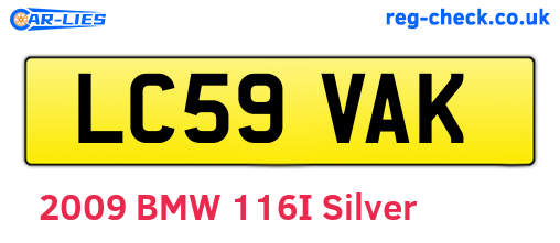 LC59VAK are the vehicle registration plates.