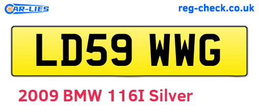 LD59WWG are the vehicle registration plates.