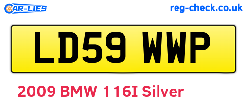 LD59WWP are the vehicle registration plates.
