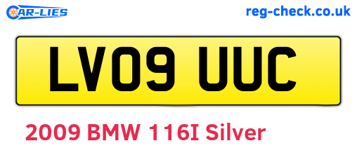 LV09UUC are the vehicle registration plates.