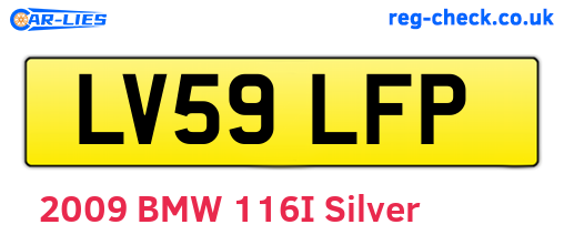 LV59LFP are the vehicle registration plates.