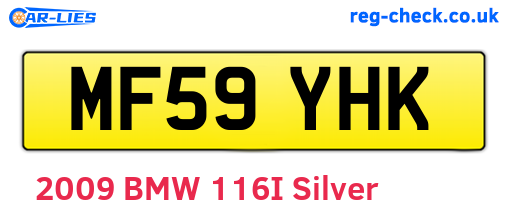 MF59YHK are the vehicle registration plates.