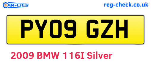 PY09GZH are the vehicle registration plates.