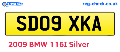 SD09XKA are the vehicle registration plates.
