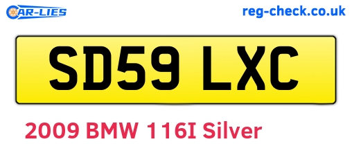 SD59LXC are the vehicle registration plates.