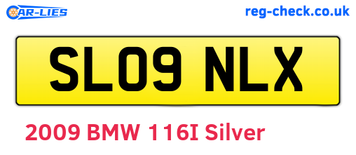 SL09NLX are the vehicle registration plates.