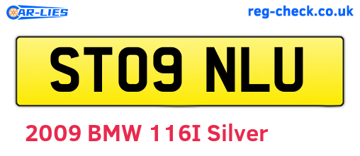 ST09NLU are the vehicle registration plates.