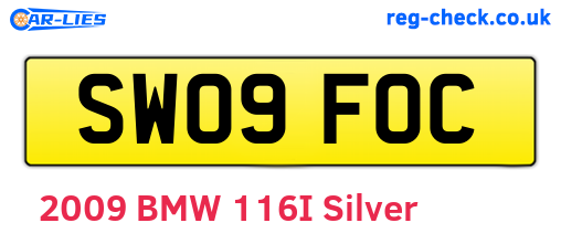 SW09FOC are the vehicle registration plates.