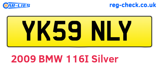 YK59NLY are the vehicle registration plates.