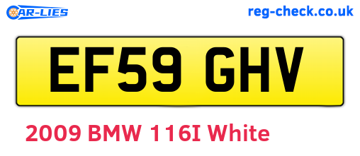 EF59GHV are the vehicle registration plates.