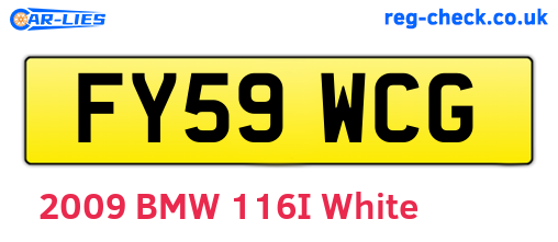 FY59WCG are the vehicle registration plates.