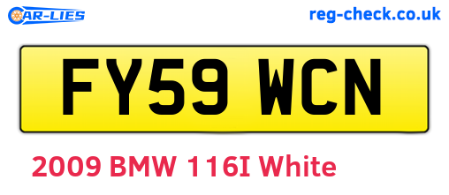 FY59WCN are the vehicle registration plates.