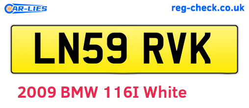 LN59RVK are the vehicle registration plates.
