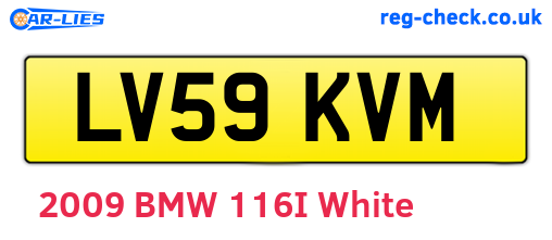 LV59KVM are the vehicle registration plates.