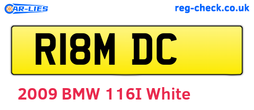 R18MDC are the vehicle registration plates.